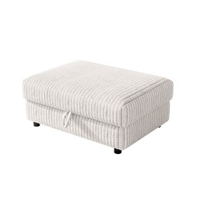 Vipbear Beige Extra Large Modular Sectional Sofa,Comfy Corduroy Modern Oversized 4-Seat Sectional Couch with Deep Seat,Tool-Free Assembly - 1 of 1