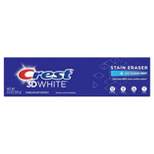 Crest 3D White Stain Eraser Teeth Whitening Toothpaste - Icy Clean Mint - 4.4oz