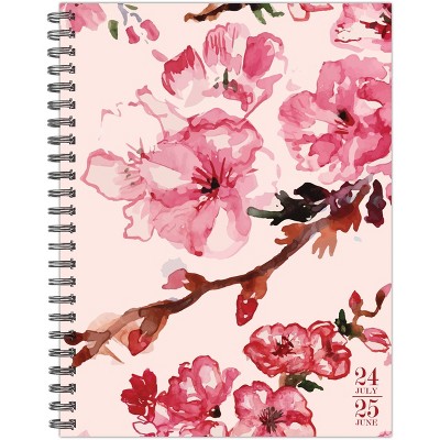 Willow Creek Press Cherry Blossom Academic July 2024 - June 2025 6.5"x8.5" Softcover Planner: Spiral Binding, Weekly Format