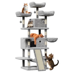68.5-Inch Heavy-Duty Cat Tree for Large Cats & Indoor Cats, Multi-Level Cat Tower with 2 Condos, Plush Perches, Sisal Scratching Posts - 1 of 4
