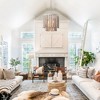 Parrot Uncle 17" 4-Light Off-White Farmhouse Chandelier Adjustable Wood Pendant Lamp - 2 of 4