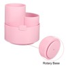 Unique Bargains 3 Slots 360° Rotary Pen Holder Makeup Brush Desktop Stationery Organizer for Office Home - 3 of 4