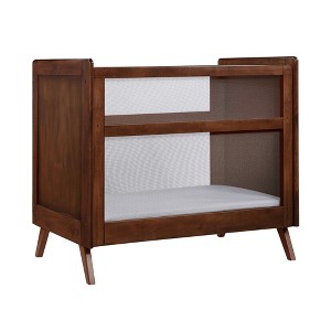 BreathableBaby Breathable Mesh 2-in-1 Mini Crib, Walnut, Greenguard Gold Certified - 1 of 4