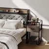 Nightstand with Drawer, 3-Tier End Table with Steel Frame and Glass Top for Bedroom, Living Room - 3 of 4