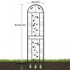 Artloge Set of 2 Tall Metal Garden Trellis Wrought Iron Heavy Duty Climbing Plant Shelf Flower Fence Barrier Edge Border for Outdoor Patio Backyard - 3 of 4