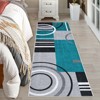 Geometric Abstract Washable Area Rug Living Room Rugs Non-Slip Soft Ultra-Thin Modern Throw Carpet Contemporary Stain Resistant Floor Carpet - 3 of 4