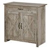 HOMCOM 32" Farmhouse Barn Door Style Sideboard, Buffet Storage Cabinet Coffee Bar for Living Room or Entryway - 4 of 4