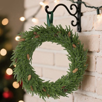 SEVOBAL Wreaths Christmas Wreath Eucalyptus Candle Rings Green Artificial plants Home Door Decor Holiday Wall Pendant, Green, 36"*36"*4"