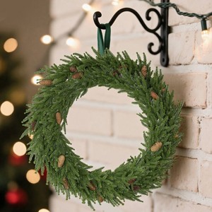 SEVOBAL Wreaths Christmas Wreath Eucalyptus Candle Rings Green Artificial plants Home Door Decor Holiday Wall Pendant, Green, 36"*36"*4" - 1 of 4