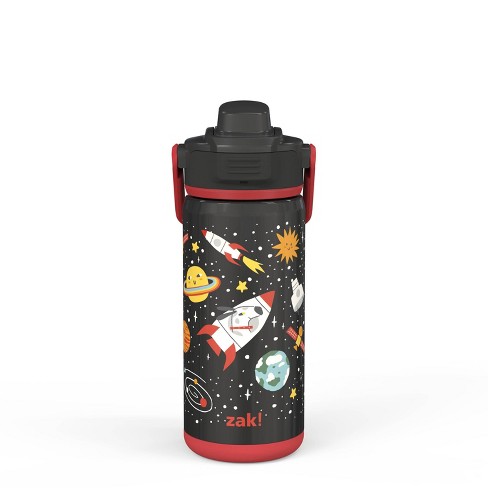 Zak Designs 14oz Stainless Steel Kids' Water Bottle with Antimicrobial  Spout 'Spaceships