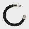 Hematite Diamond Crystal Mesh Hoop Earrings - A New Day™ Black - image 3 of 3