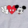 Boys' - Disney - Peace Love Mickey Graphic Long Sleeve Fleece Sweatshirt - 2 of 4