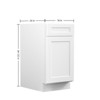 Kitchen Base Cabinet, Unassembled Cabinet with Adjustable Shelf without Top - 3 of 4