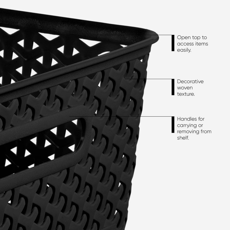 Y-Weave Small Decorative Storage Basket - Brightroom™, 4 of 10