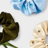 Hair Bow & Floral Hair Twister Set 3 pc - Wild Fable™ Green/Blue/Cream - 3 of 3