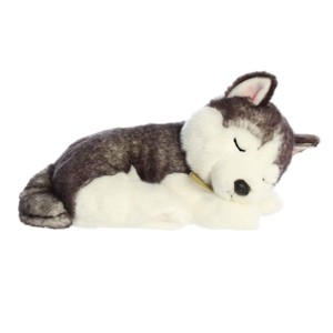 Aurora Medium Sleepy Husky Pup Miyoni Tots Adorable Stuffed Animal Gray 10" - 1 of 4