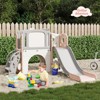 8-in-1 Toddler Slide and Climber Playset with Basketball Hoop, Tunnel, Rocking Toy, Telescope & Storage Space, Indoor & Outdoor Kids Playground Set - 3 of 4