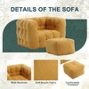 MOONMISS Square bean bag chairs with a footstool and high-density sponge-filled chair for the living room, bedroom and reception room - 3 of 4