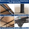 Vynxaria 10' x 14' Outdoor Pergola Awning - Wall-Mounted Gazebo - 4 of 4