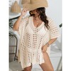 Womens Swimsuit Cover Up Hollow Out Swimwear Beach Bathing Suit Bikini Coverups Regular - 2 of 4