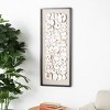 Shell Handmade Abstract Wall Decor with Beige Linen Backing and Black Frame Cream - Olivia & May - 2 of 4