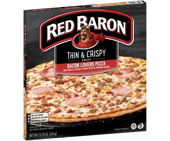 Red Baron Thin Crust Bacon Lovers Frozen Pizza - 15.39oz