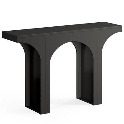 Gulches Modern Console Table, Arched Base, Narrow, Black, 47", Entryway/Sofa/Hallway Table