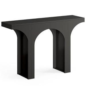 Gulches Modern Console Table, Arched Base, Narrow, Black, 47", Entryway/Sofa/Hallway Table - 1 of 4