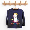 The Juniper Shop Mini Smiley Unicorn Distressed Toddler Long Sleeve Tee - 2 of 4