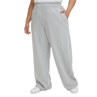 Calvin Klein Womens Wide Leg Fleece Knit Casual Lounge Pants