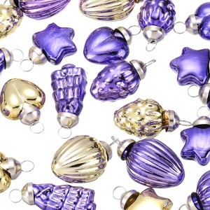 Unique Bargains Glass Decorative Hanging Tree Ornament Balls 1"-1.5" 100 Pcs - 1 of 4