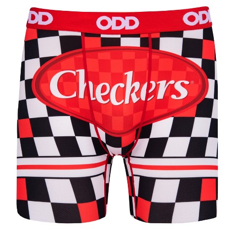 Odd Sox Men's Gift Idea Novelty Underwear Boxer Briefs, Checkers