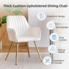 KTMBDW Set of 2 Dining Chairs with Back, Faux Leather Upholstered Modern Accent Chairs with Metal Legs for Dining Room - 2 of 4