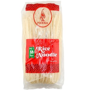 Panna Premium Thai Rice Stick Noodles M (3mm) Wide Dried 100% Natural Gluten Free Halal 400 G. (Pack of 2) - 1 of 4