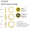 Small Sterling Silver Huggie Hoop Earrings Set for Women, 14K Gold Plated Hoops Stacks for Multiple Piercings - 4 of 4