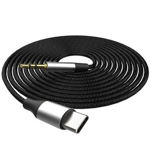 FosPower Aux to USB C Cable, 6.6ft USB-C to Aux Adapter 3.5mm Audio Jack, Aux Cord to Type C for iPhone iPad Android Laptop Car Headphones Speakers - 1 of 4