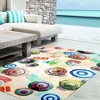 Homefires Beach Umbrellas Indoor Rug Only – Fun, Coastal Accent Rug with Bright Summer Vibes – Perfect for Living Room or Bedroom - 2 of 2