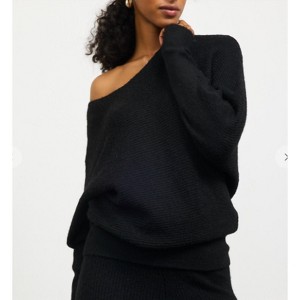 Women's Ribbed Boat Neck Sweater - &merci - 1 of 1