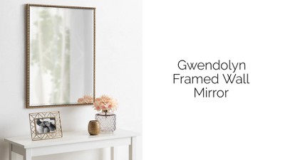 Gwendolyn Round Gold Beaded Accent Vanity Mirror