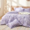 Cozy Comfort Beige Queen Comforter Set - 7 Pieces Floral Bedding Sets Queen Bed in a Bag with Botanical Flowers Comforter, Sheets, Pillowcases & Shams - 2 of 4