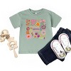 The Juniper Shop Happiness Blooms From Within Toddler Short Sleeve Tee - 5T - Seafoam - 3 of 4