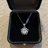 Anna-Kaci Women's Star Flower Pendant Necklace with Crystal Center Stone and Accent Gem Detailing - Light Blue - 2 of 4