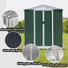 NicBex 6*4ft Outdoor Storage Shed Metal Garden Shed with Single Door and Apex Roof, Weatherproof and Durable, for Garden Tools and Equipment - 3 of 4
