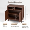 Elegant Fluted Storage Cabinet with Adjustable Shelves, Modern Buffet Sideboard - 2 of 4