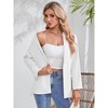 Casual Blazer Jackets for Women Long Sleeve Open Front Button Work Office Suit Jacket with Pockets - 3 of 4