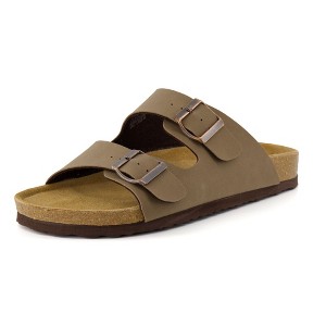 CUSHIONAIRE Men's Lane Cork Footbed Sandal with +Comfort,  Arch Support, Adjustable Straps, Casual Summer Footwear - 1 of 4