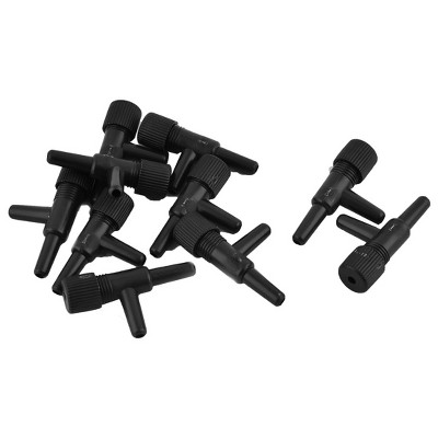 Unique Bargains Aquarium Plastic 2 Way Design Air Line Tubing Flow Control Valve 10 Pcs