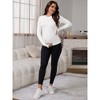 INSPIRE CHIC Women's Maternity Long Sleeve T-shirts Crew Neck Yoga Blouse Pregnancy Tee Clothes - 3 of 4