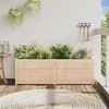 vidaXL Garden Planter Decorative Outdoor Plant Pot/Flower Box - Solid Pine Wood, Brown, 59.1" x 19.7" x 19.7", Rectangular - 3 of 4