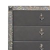 Royal Hampton Tall Dresser Chest, 5 Drawers, Crystal Trim, Gray Solid Wood - 3 of 4